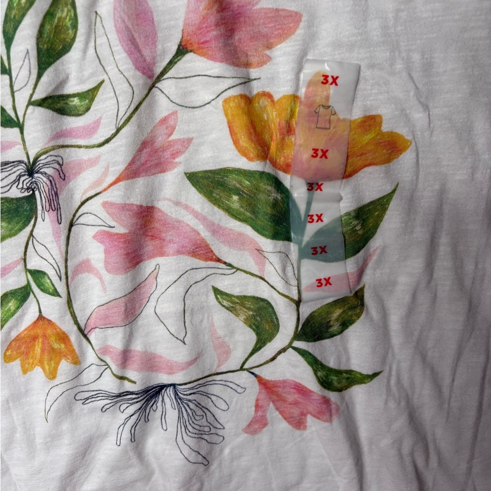 Old Navy Women's Short-Sleeve EveryWear Graphic T-Shirt Floral Plus Size 3X - Picture 15 of 16